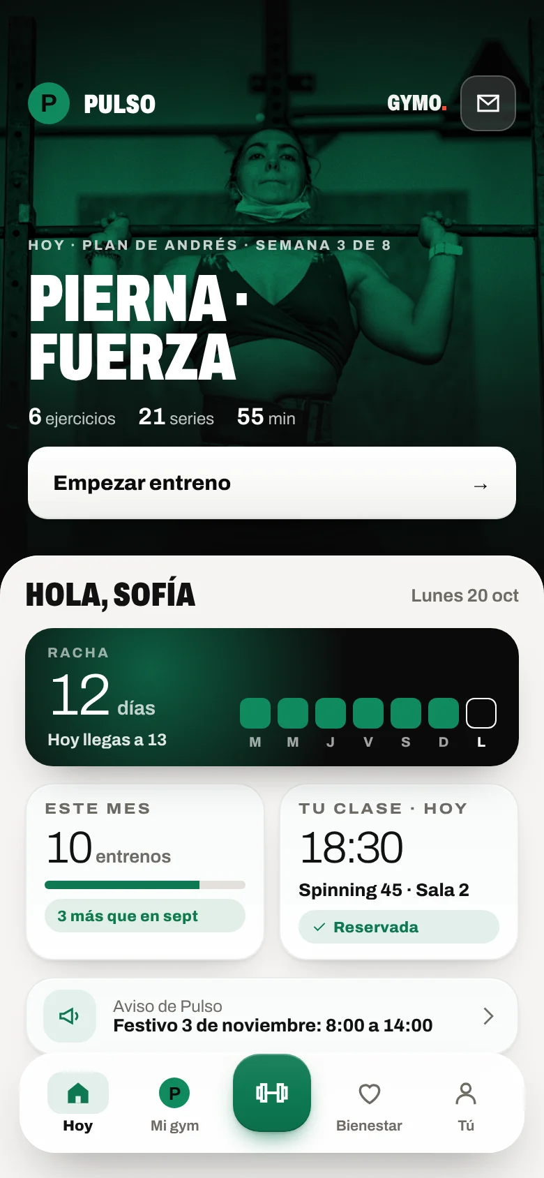 La app del socio con la marca de Pulso