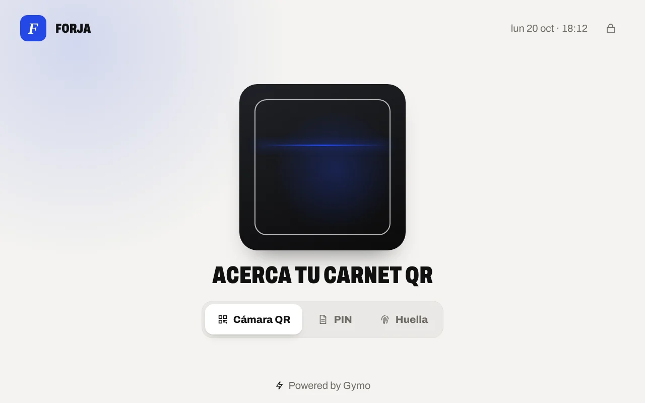 Kiosko con cámara QR